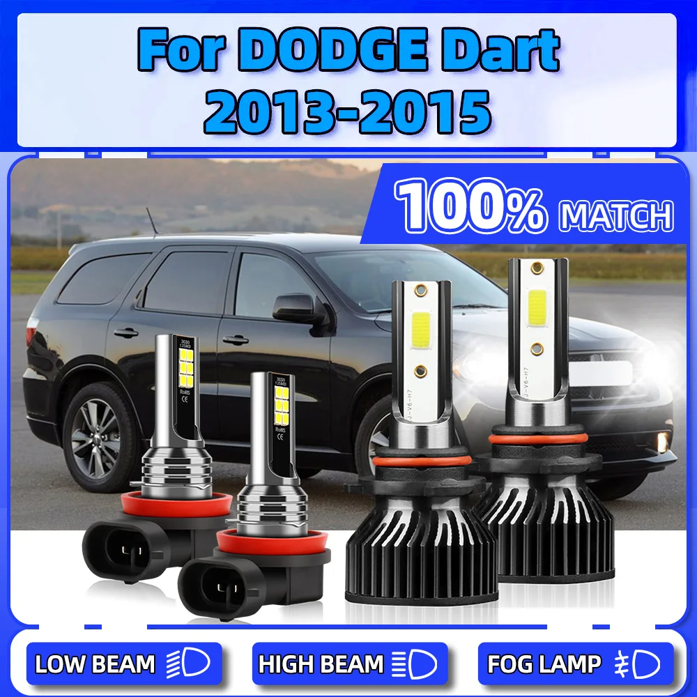 

240W Canbus LED Headlight Bulbs 12V Auto Fog Lamps 40000LM CSP Chips Car Head Lamps 6000K White For DODGE Dart 2013 2014 2015