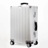 All Aluminum-magnesium Alloy Suitcase Retro High Quality Rolling Luggage 20/24/26/29'' Trolley Case Bag Carry-On Boarding Travel