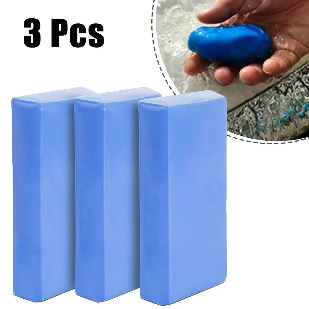 3Pcs Vehicle Detailing Magic Cleaning Mud Blue Car Cleaning Clay Bar Car Magic Clay Bar Auto Detailing Cleaner Tool