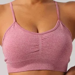 LANTECH Women's Seamless High - Waist Yoga Pants - Stretchy Athletic Fitness Leggings Activewear - S (Pink bra)