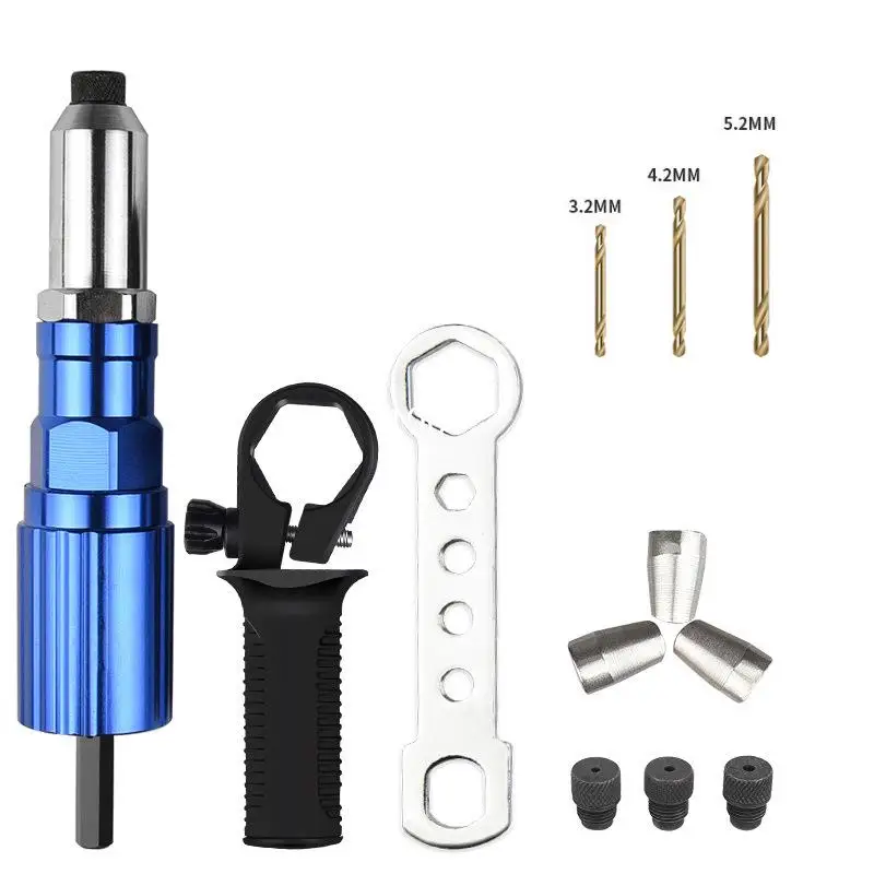 Electric Rivet Gun 2.4mm-4.8mm rivet nut gun drill adapter Cordless riveting tool Insert Nut Pull Rivet Too
