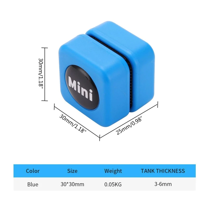 95AA Aquarium Glass Cleaner Strong Magnetic Algaes Magnet Cleaning Tool Scraper Mini Floating Brush for Small Fish Tank