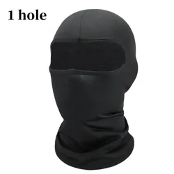 Enhanced Black Full Face Tactical Balaclava with UV Protection - One Size (1 hole)