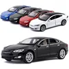 1/32 Tesla Model S 100D SUV Toy Car Model Diecast Alloy Metal Miniature Sound & Light Pull Back 1:32 Collection Gift For Boy Kid 4