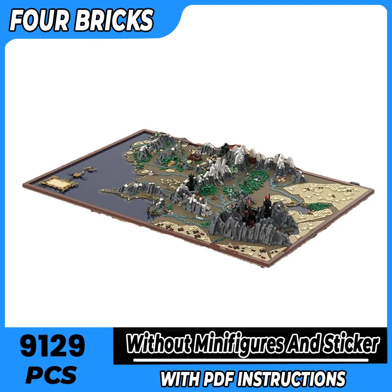 

Magical Rings Model Moc Building Bricks UCS Middle Earth Map Technology Modular Blocks Gifts Christmas Toys DIY Sets Assembly