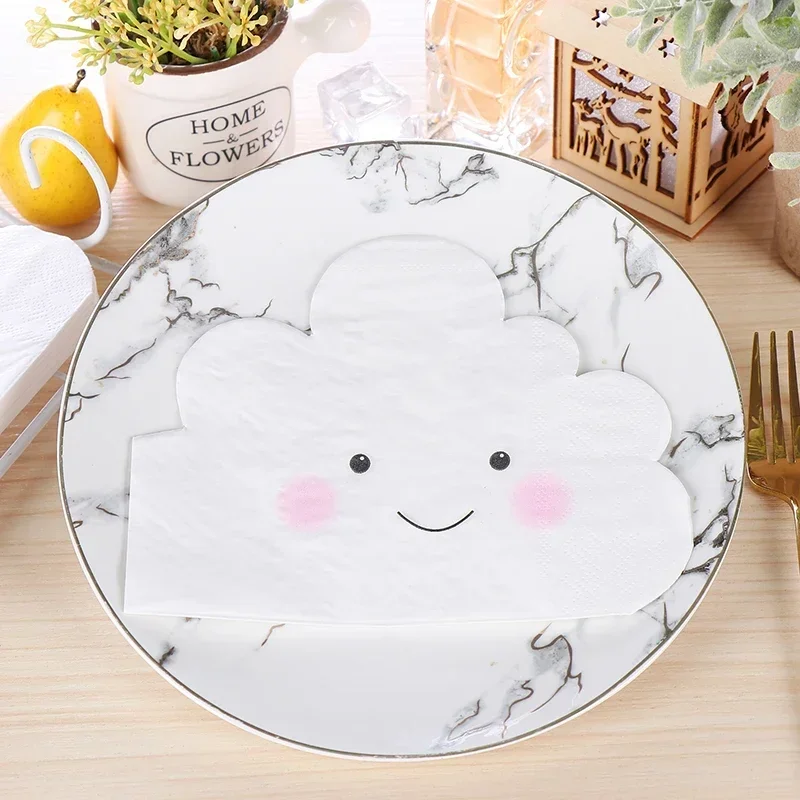Cute Cloud-shaped Paper Towels Color Napkins Printed Facial Tissue Shaped Party Paper Towels Towel Napkins for Decoupage paper napkins