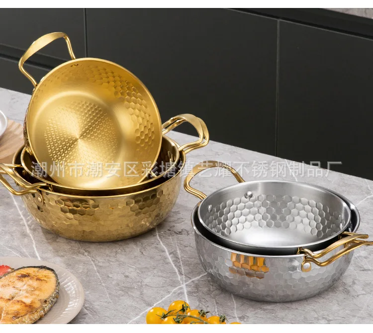Golden Cooking Pot Hammer Pattern With Cover Special Pot For Golden Instant Noodle Pot For Cooking 20Cm 34 Golden Cooking Pot Hammer Pattern With Cover Special Pot For Golden Instant Noodle Pot For Cooking 20Cm