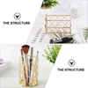 Premium Multipurpose Pen Holder Rose Gold Iron Wire Desktop Storage Box for Pens Makeup Brushes and More 4