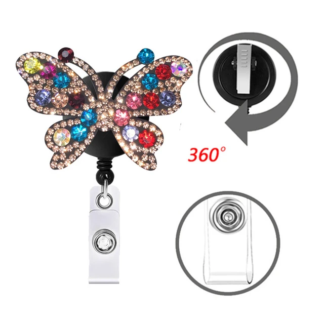 Fast Drop Shipping Creative Badge Clip Butterfly Retractable Nurse Badge  Reel Clip Badge Students Doctor ID Card Holder - AliExpress