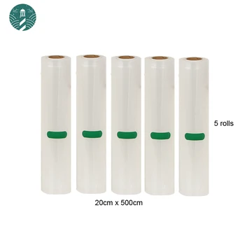 주방 음식 보관 진공 가방 두꺼운 BPA-Free 진공 실러 포장 식품 진공 보관 가방 12 + 15 + 20 + 25 + 28cm * 500cm