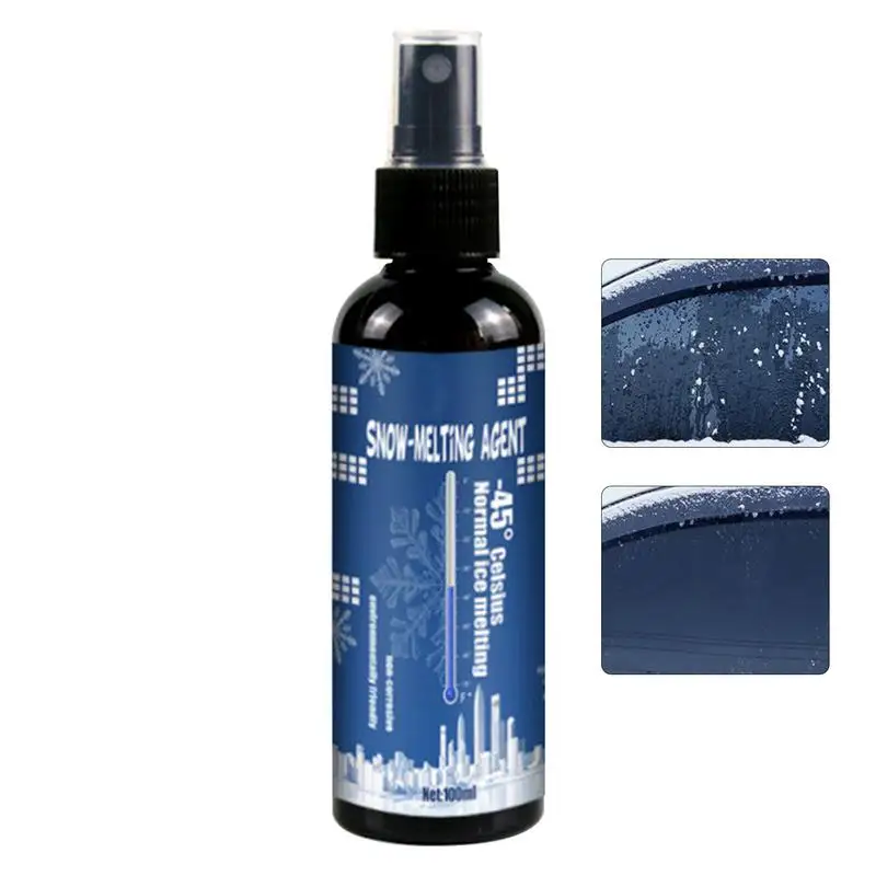 Car Windshield De-Icer Fast-Acting Ice Melting Spray for Windshields Defrosting Frost Spray Window Snow Melting Defrost Liquid