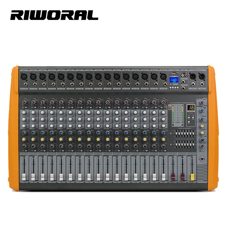 

PM16 16channels Factory Good Pricefor dj stage power amplifier sound mixer for Easy outdoor performance