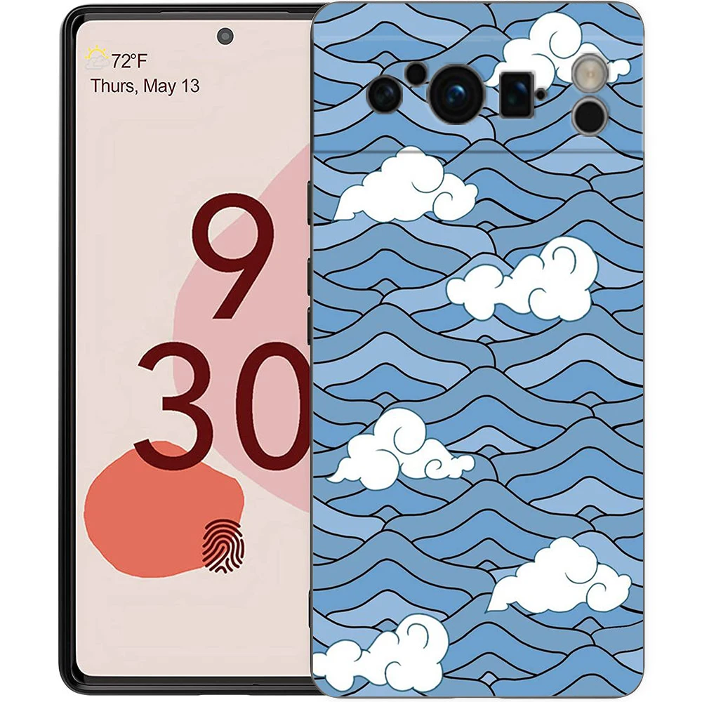 Fashionable Blue Wave Soft TPU Phone Case - Premium Protection and Style