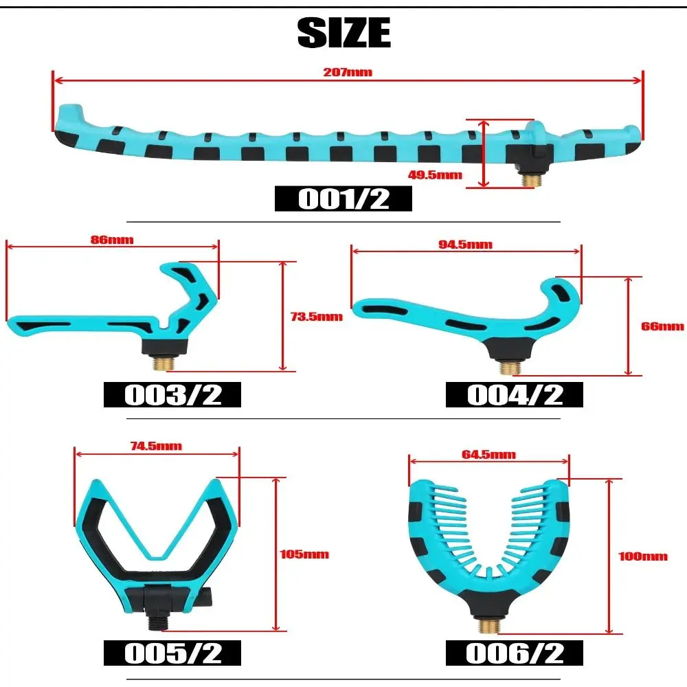 V/C/U Shape Feeder Rod Rest Universal Rod Holder Fishing Accessory Fishing Pod Holder Bracket Head