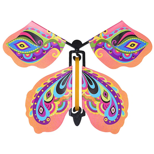 10 db Repül A Könyv Tündér Gumi Zenekarában, Powered Wind Up Butterfly Játék Party Nagy Meglepetés Ajándék Varázslatos Trükkök Vicces Vicc Játékok - Image 5
