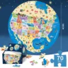 70 Pieces USA Map Jigsaw Puzzles for Adults Home Decor Games Family Fun Floor Puzzles Educational Toys for Kids 2