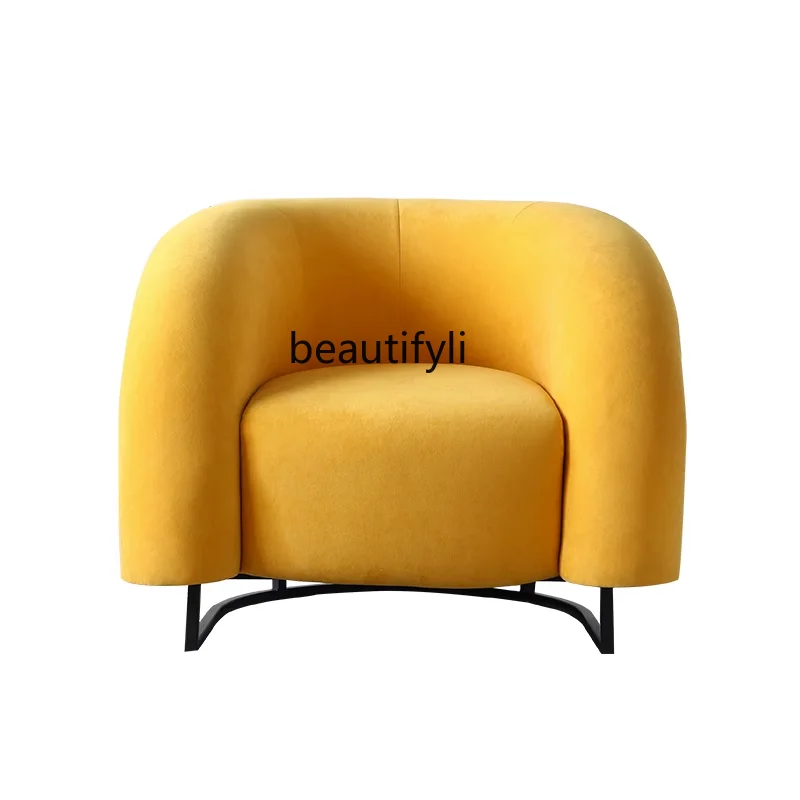 

Скандинавский одноместный диван для гостиной, балкона, кресло для отдыха, для спальни, тканевое ремесло, для ленивых переговоров, стул для салона красоты, магазина одежды