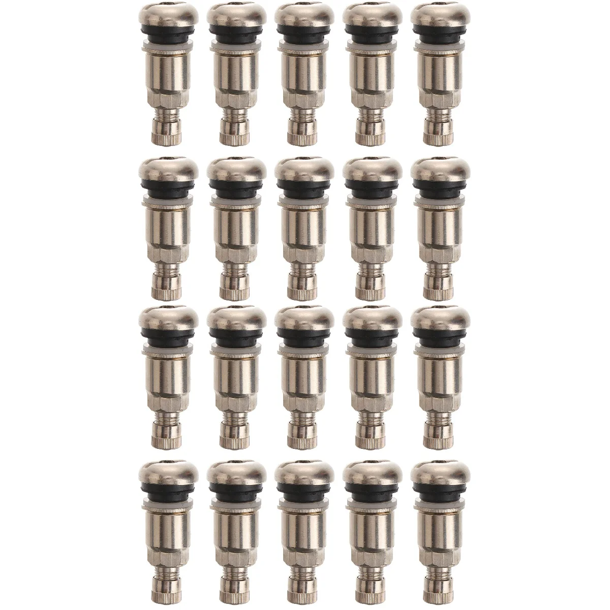

20 pcs Stainless Steel Valves Stems Tire Valves Stems Caps Car Accessories