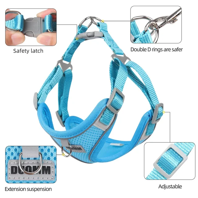 Reflective Dog Harness Leash Set 5