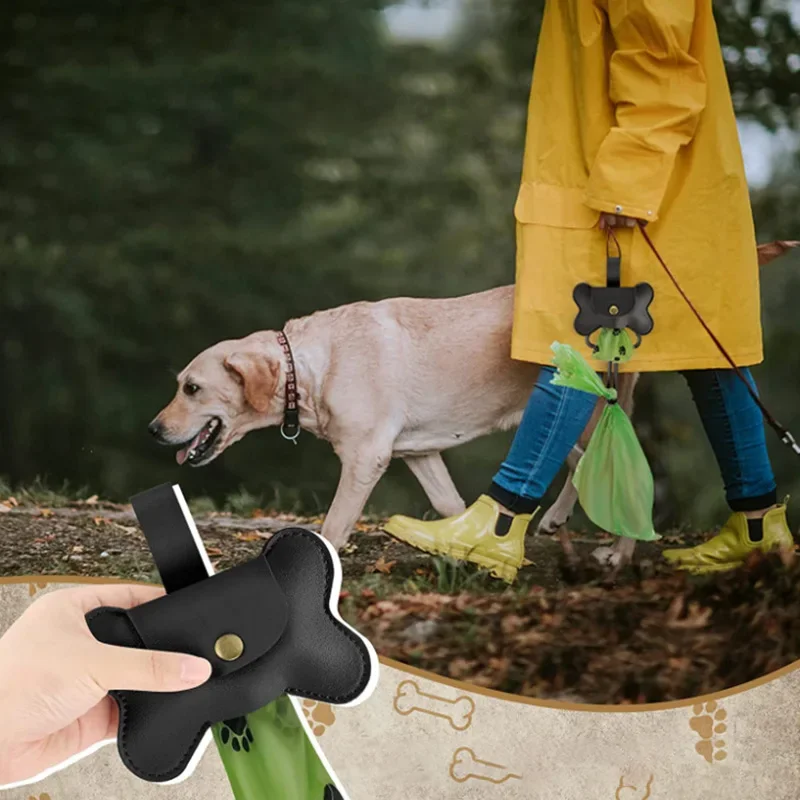 Dog Poop Pickup Bag Dispenser with Leash Clip - PeticaDeals
