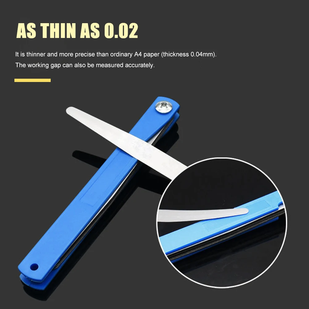 Measurement Height Limit Gauge Tools 17 Blade Thickness Tappet Valve Feeler Gauge Set Filler Measuring Ruler Tool