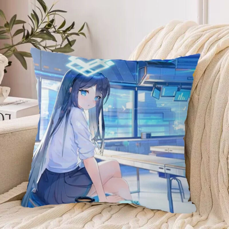 

Blue Archive Pillowcases 40x40 Decorative Pillowcase for Hugs Pillow Chair Cushion Cover 45x45cm Lounge Chairs Fall Decor Covers