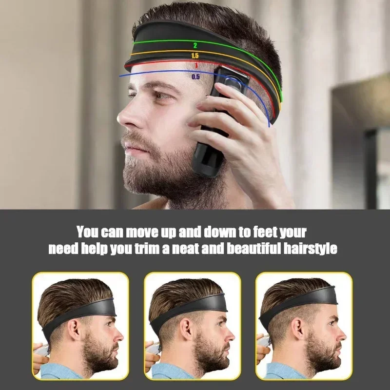 DIY Home Hair Trimming Home Haircuts Curved Headband Silicone Neckline Shaving Template and Hair Cutting Guide Hair Styling Tool 4