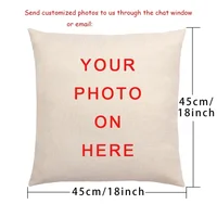 DIY Logo Custom Cushion Cover Baby Family Pets Pillow Case Luxury Brand Customized Throw Pillow Cover Linen Housse 1