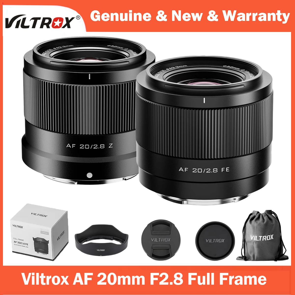 VILTROX 20mm F2.8 AF Full Frame Ultra Wide Angle Lens for Sony