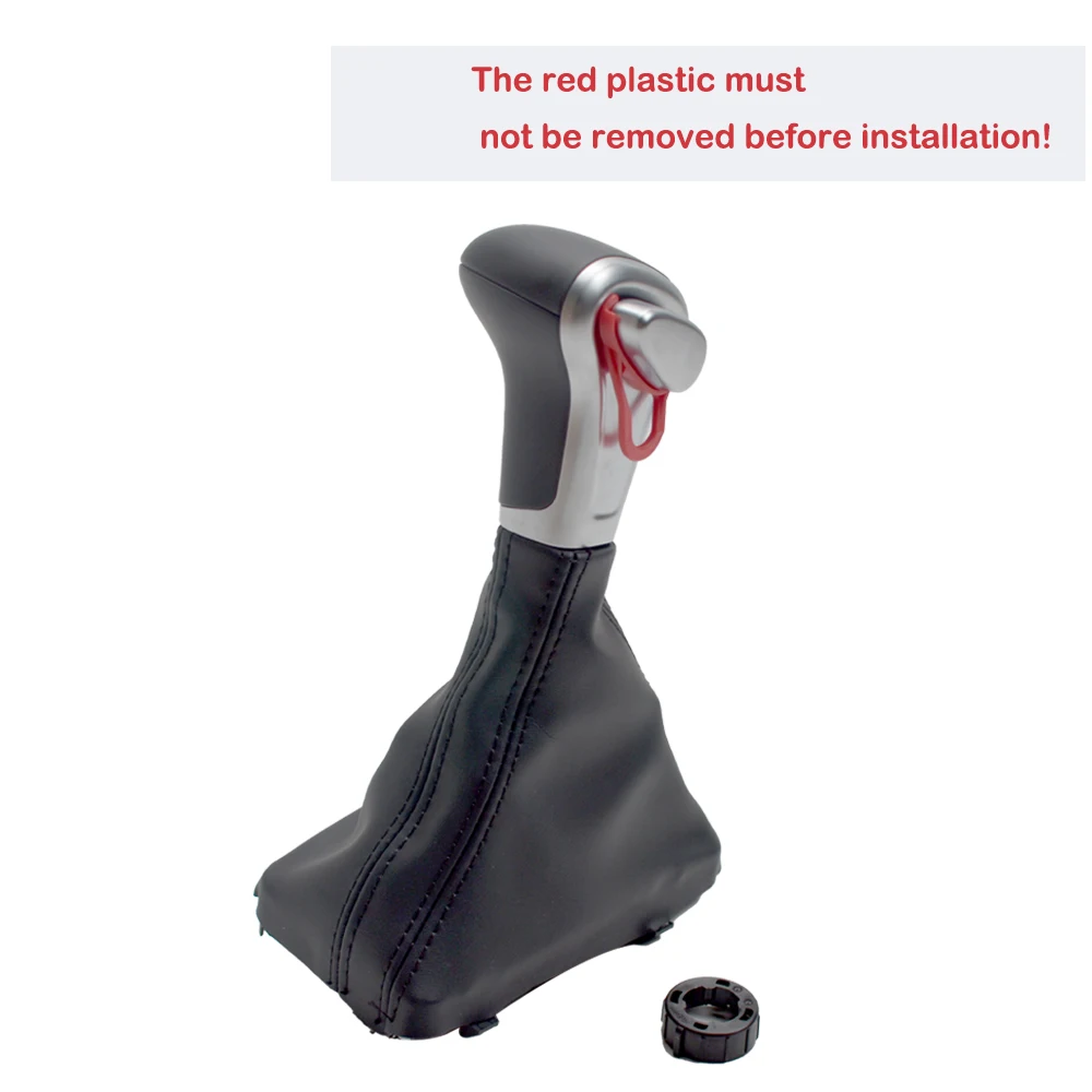 

FOR Audi A4 A5 A6 Q5 Black Gear Shift knob Shifter Leather Gaiter Boot Cover