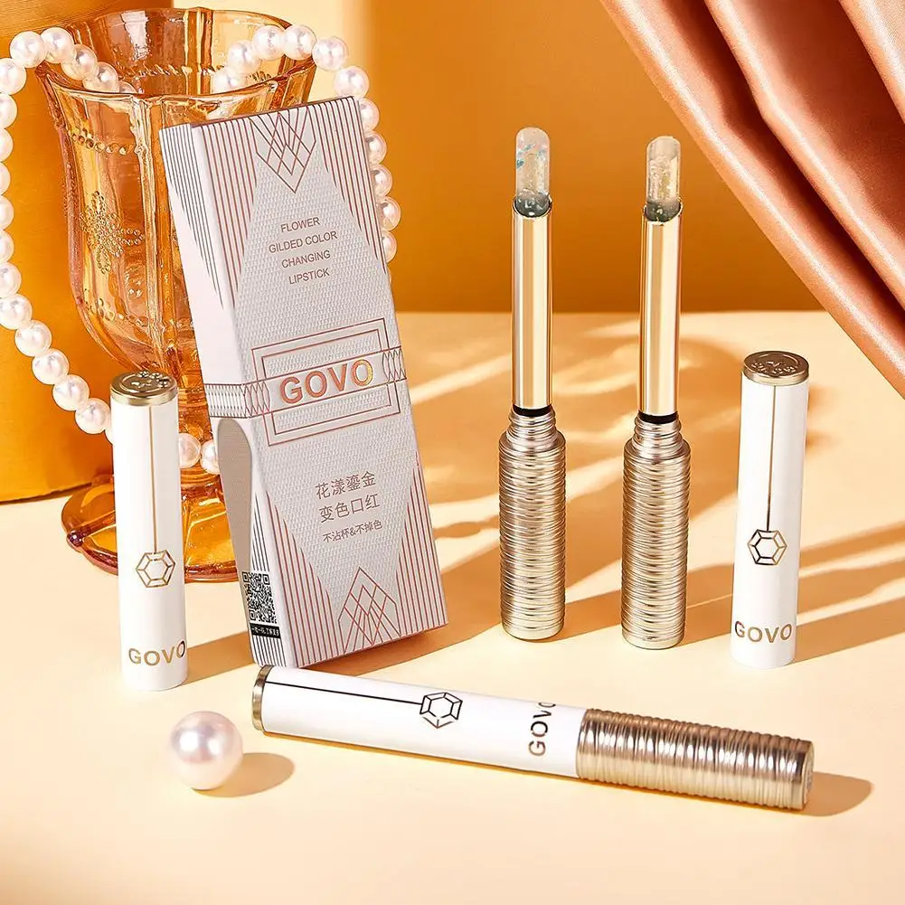 

Gold Temperature Changing Lip Lip With Gold Foil Water Lip Moisturize Lips Gloss Makeup Labial Cosmetics For Women Girls