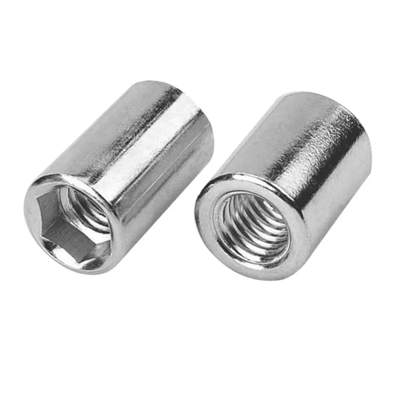 304 stainless steel cylinder nut, hexagon socket nut, round nut, pneumatic nut M5M6M8M10M12M16