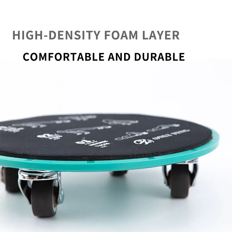4 Wheel Gliding Disc Abdominal Muscle Trainer Device Fitness Skateboard Exercise At Home Sport Gym Equipment