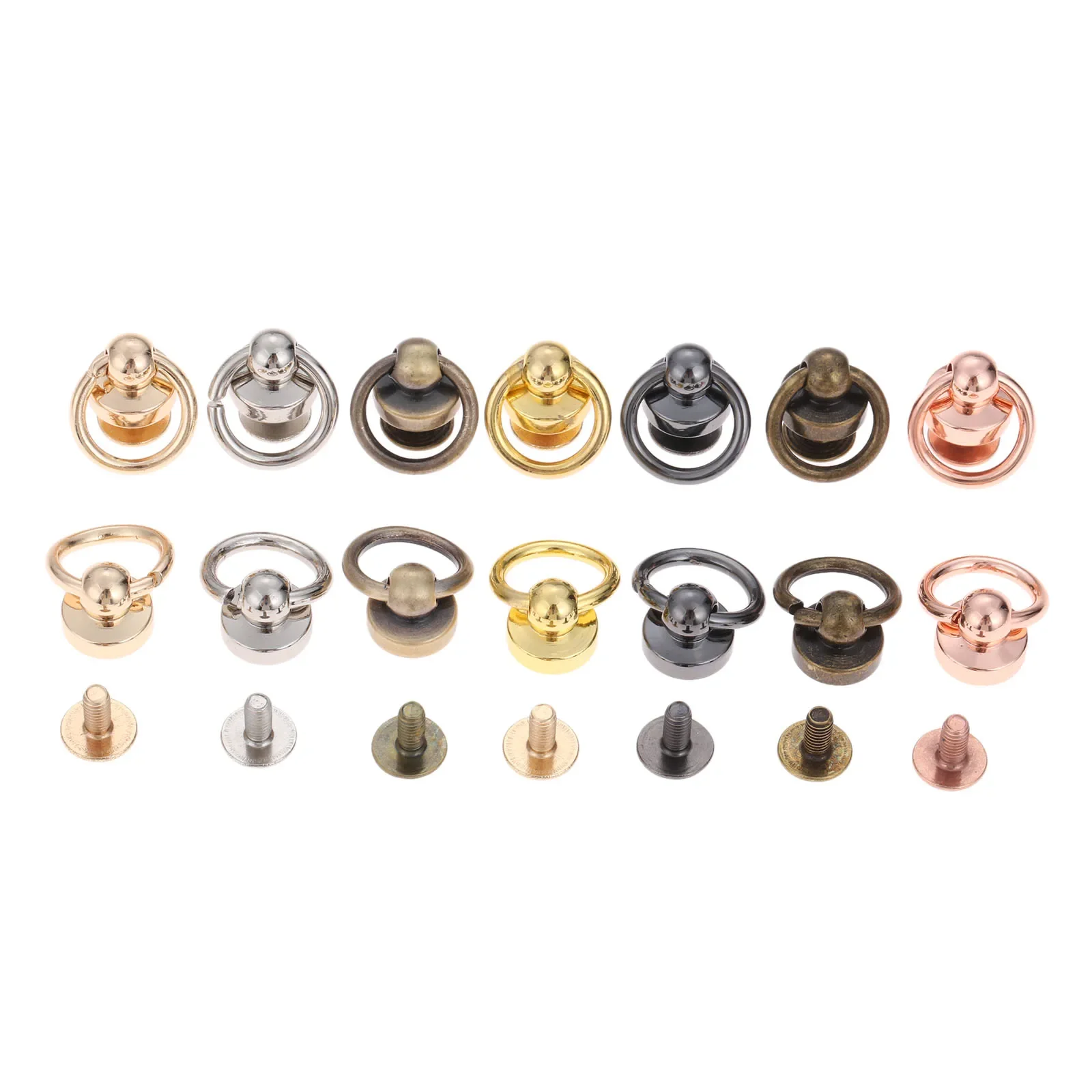 Metal Rivets Metal Studs Leather Rivets 5pcs Zinc Alloy Clothes Bags Rivets Stud Buckle Swivel Screw Studs Handbag Button Chain Hanger Leather Crafts DIY Hardware