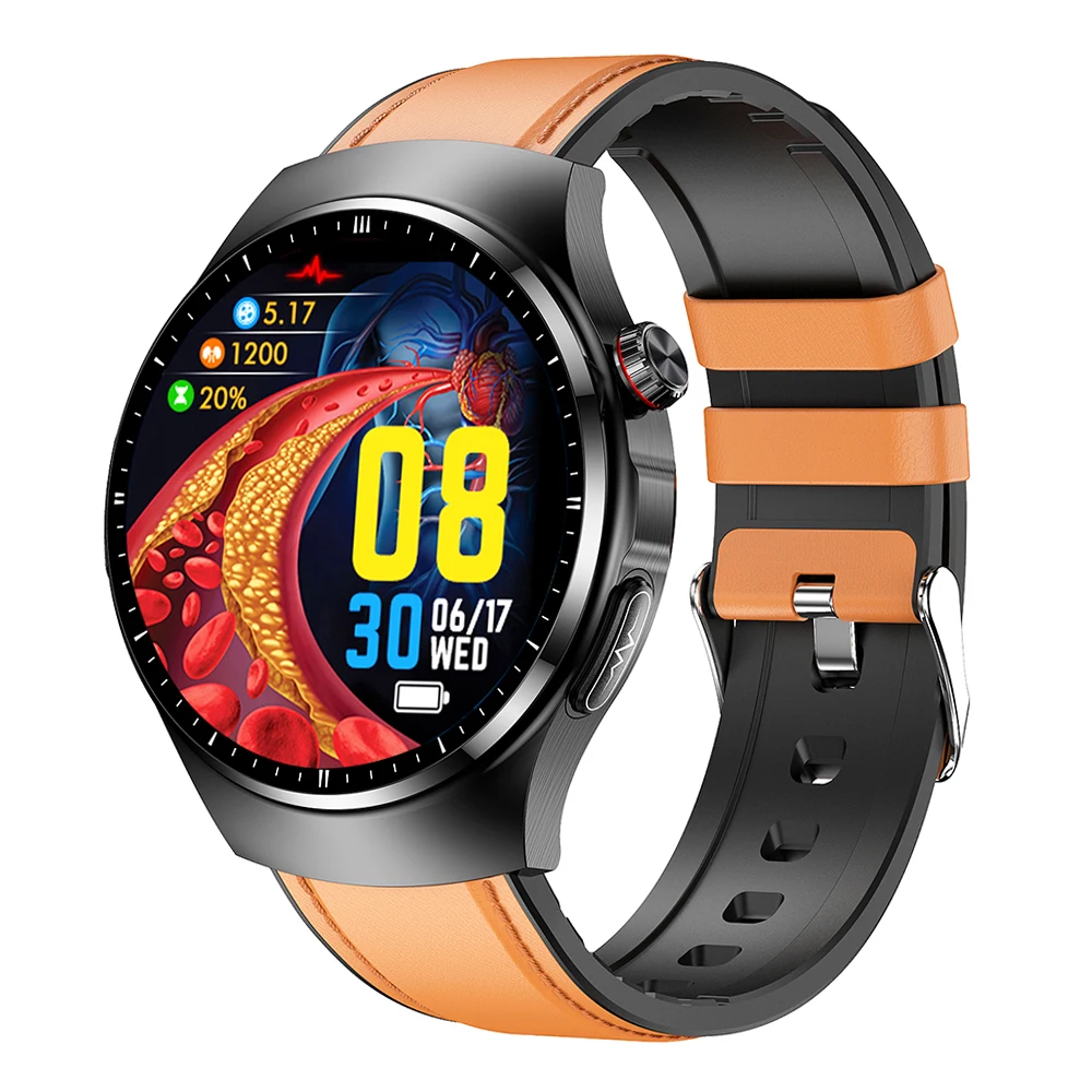 

Bluetooth Call Blood Glucose Smart Watch Body Fat Uric Acid Blood Lipid Blood Pressure Monitor Health ECG+PPG Smartwatch 2023