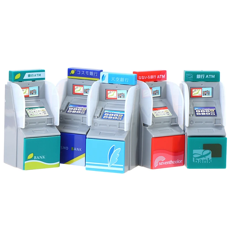 1:12 Dollhouse Miniature Simulation ATM Cash Dispenser Model Accessories Toys for Doll House Decoration 3