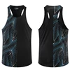 Men Casual Sport Vests Quick Dry Breathable Fitness Running Gym Sleeveless Mesh Workout Vests Prints Bodybuilding Muscle Singlet 3