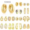 Original 2025 S925 Sterling Silver Zircon 18K Gold Lining Vintage Hoop Earrings for Women Birthday Party Wedding Gift Jewellery