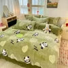 Winter Thick Warm Plush Flannel Duvet Cover Set Home Textiles Bed Linens Quilt Cover Sheet Pillowcase 4pc Queen Size Bedding Set 2