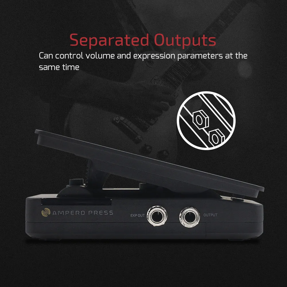 Ampero Press Passive Volume/Expression 2 in 1 Guitar effects pedal with External