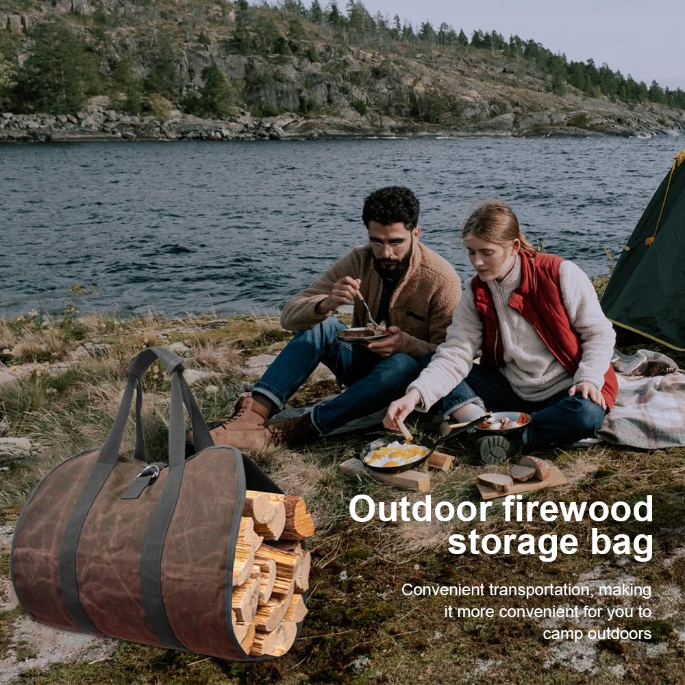 

Highquality Supersized Canvas Firewood Carrier Log Carrying Bag Wood Carrier for Firewood Log Carrier Fireplace Tote Storage Bag