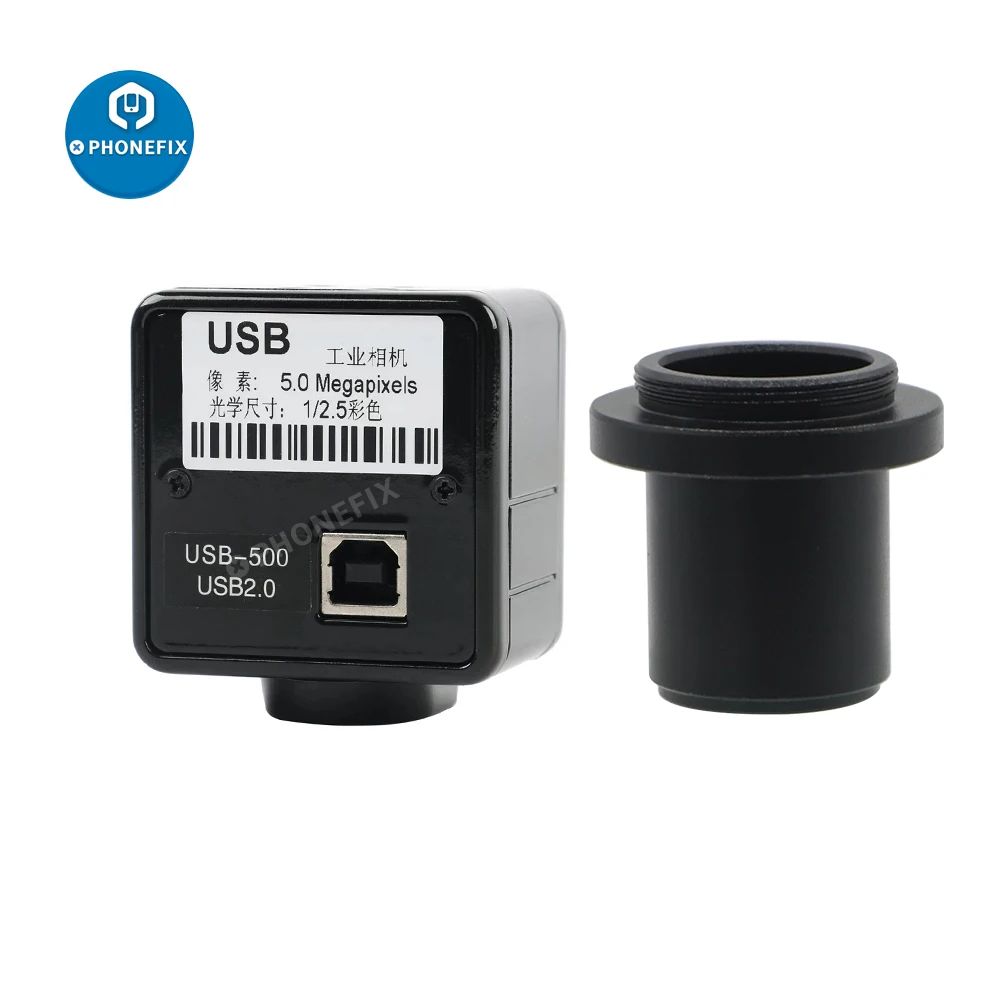 

High Speed Machine Vision Cameras Free Driver USB HD 5MP CMOS Microscope Camera Electronic Digital with C-Mount 23.2mm Adapter