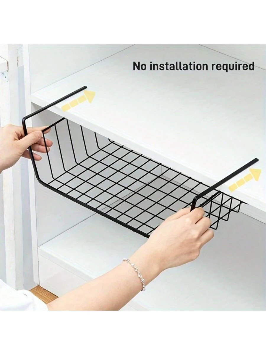 Under table hanging multi-layer storage basket 1pc for Student Dormitory Kitchen