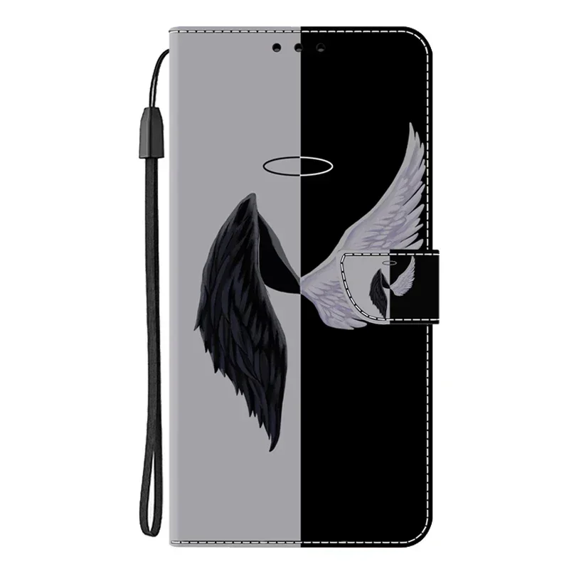 Elegant Leather Flip Wallet Phone Case with Magnetic Stand - Cute Design