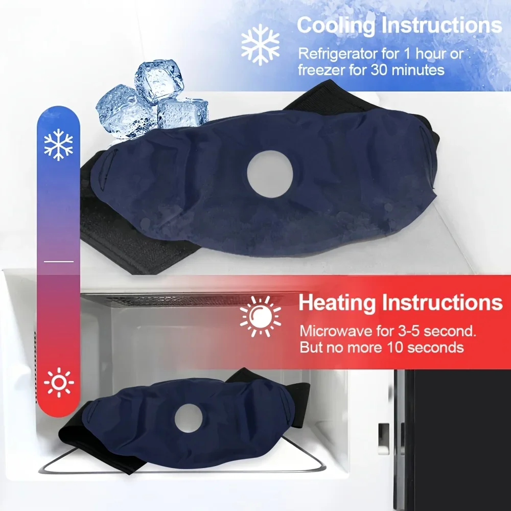 Reusable Gel Cold Pack Knee Ice Pack Wrap Hot & Cold Compress Therapy Gel Knee Brace Support For Injuries Pain Relief