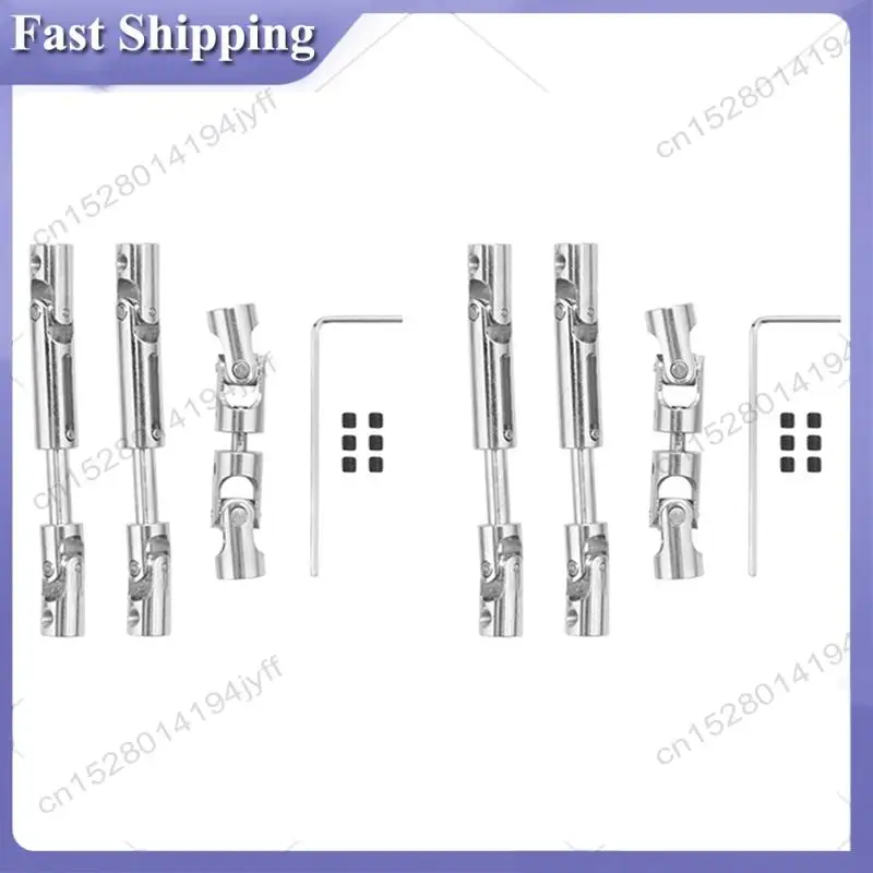 -ABDH 6Pcs 금속 드라이브 샤프트 드라이브샤프트 CVD WPL B16 B36 Q60 Q63 Q64 Fayee FY004 MN-77 6WD 6X6 RC 자동차 업그레이드 부품