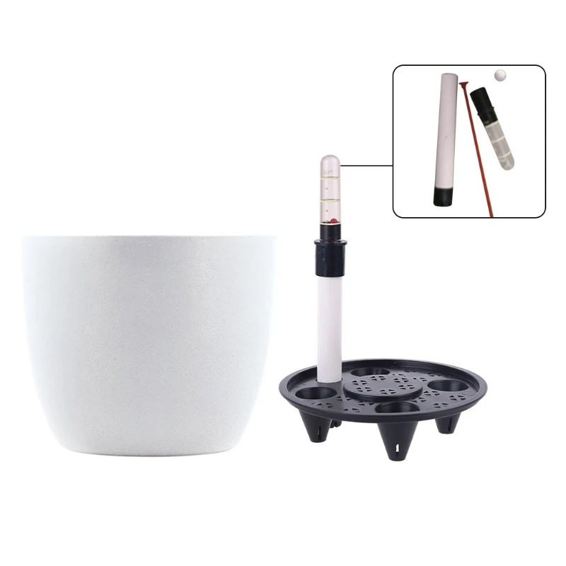 

PP Self Watering Planters Flower Pots Indoor with Water Level Indicators 6x5'' Garden Modern Decorative Planter Pot