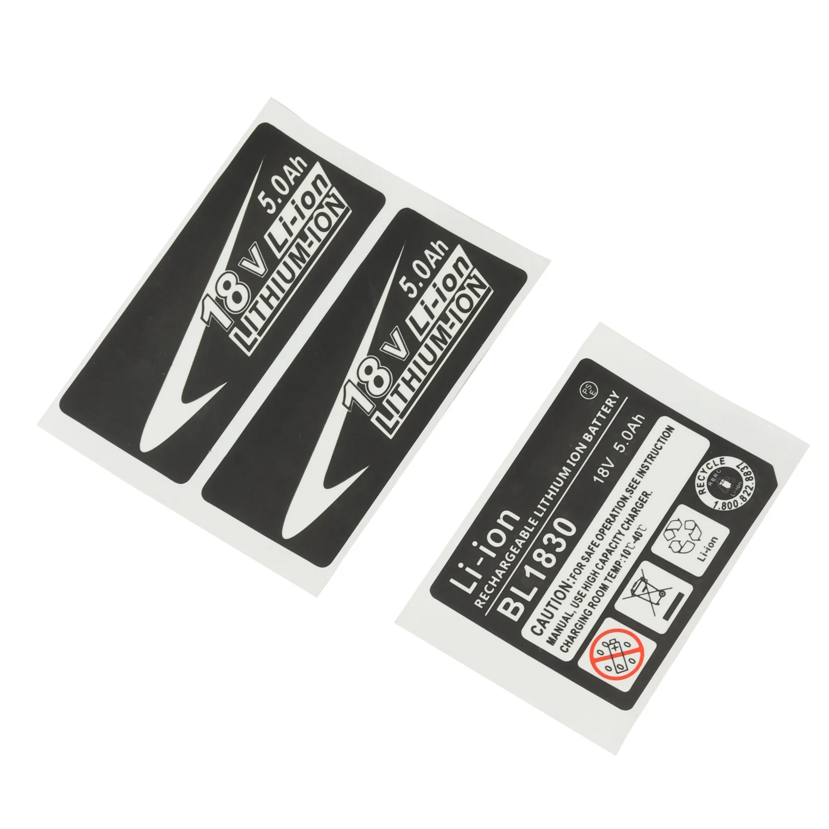 10 Sets of BL1830 Label Lithium Ion Battery 18V 5.0Ah Sticker Label Suitable for Makita 18V Battery