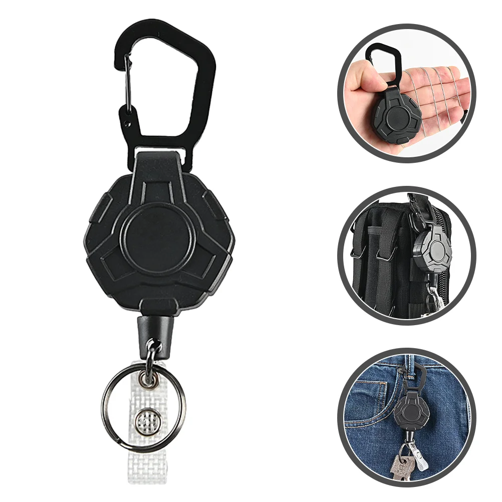 

Carabiner Retractable Keychain Outdoor Multifunctional Climbing Stainless Steel Keys Holders
