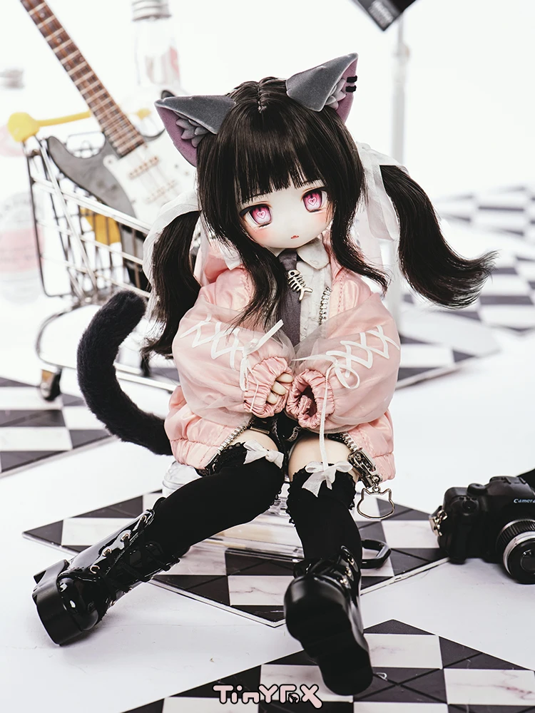 テリトルドール様　フェネコ　黒　オッドアイ　アートドール Tinyfox mjdドールモービルジョイントドール、公式、純正2d